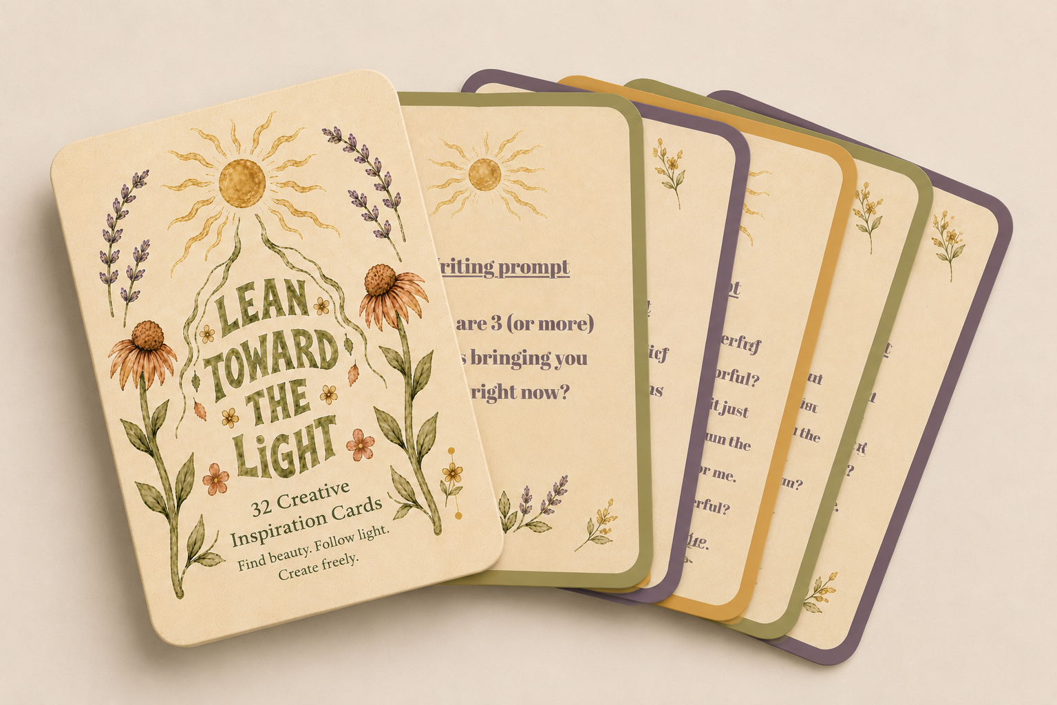 Lean Toward the Light Inspo Card Deck